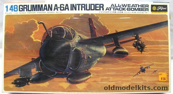 Fujimi 1/48 Grumman A-6A Intruder - VA-85 Kitty Hawk / VA-35 USS Enterprise / VA-196 Constellation, 5A10-1000 plastic model kit